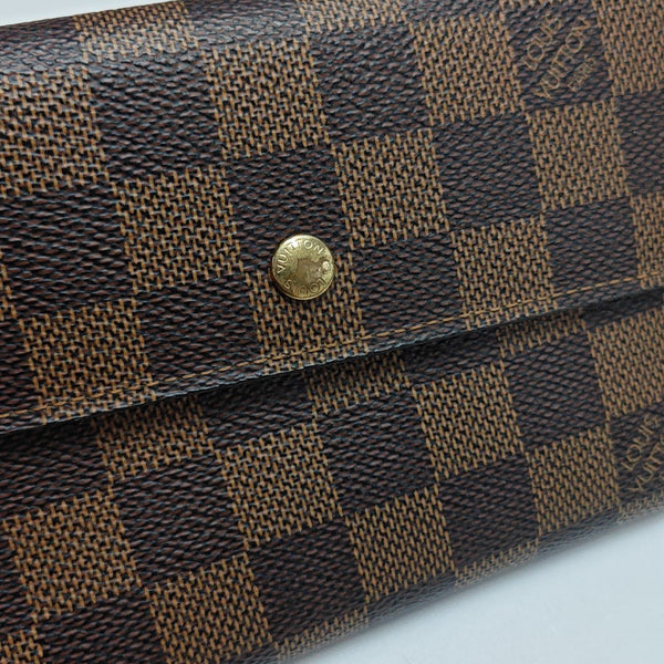 JOSÉPHINE Damier Ebene Coated Canvas Brown Wallet
