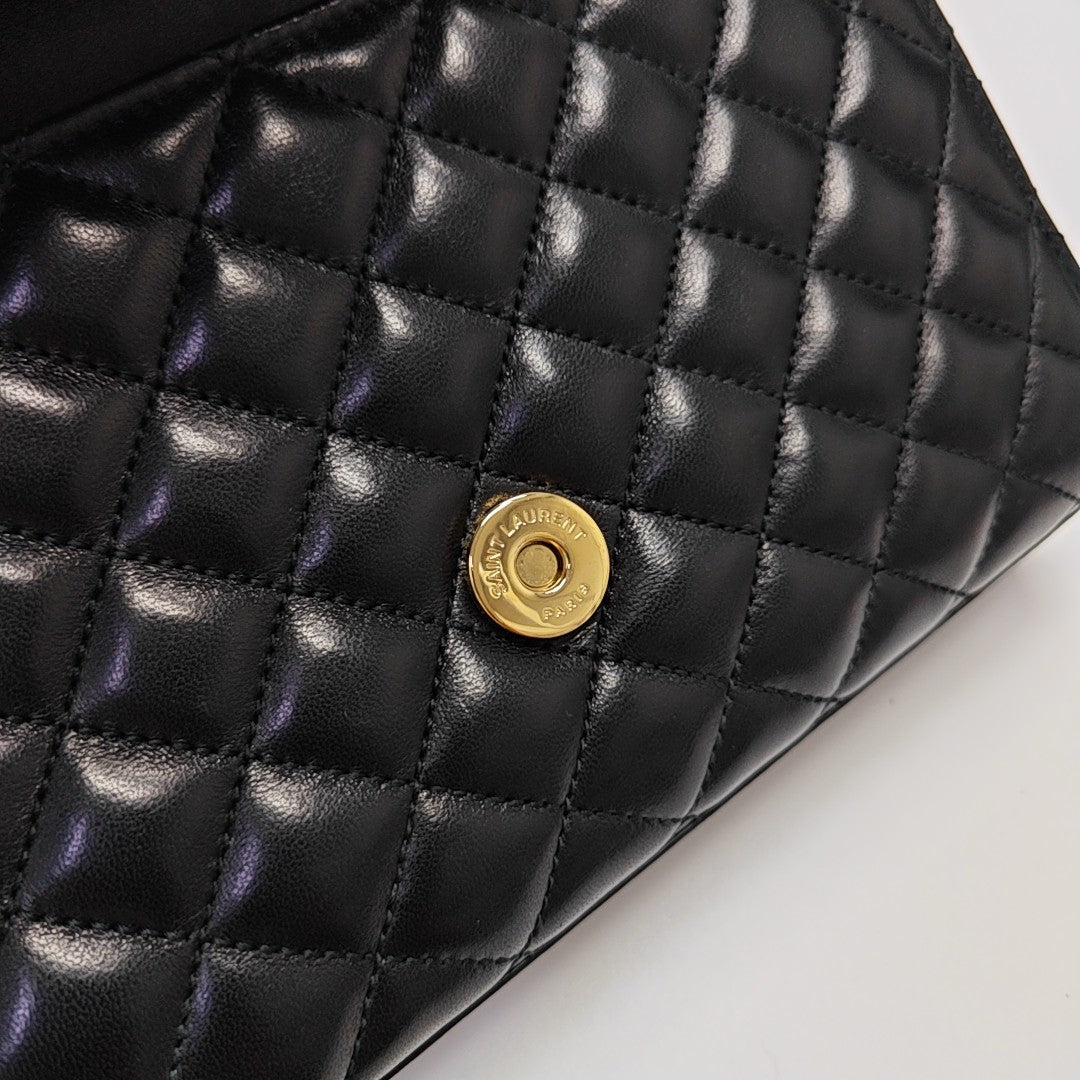 ENVELOPE Small Quilted Lambskin Black