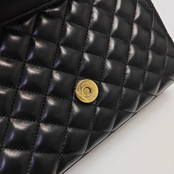 ENVELOPE Small Quilted Lambskin Black