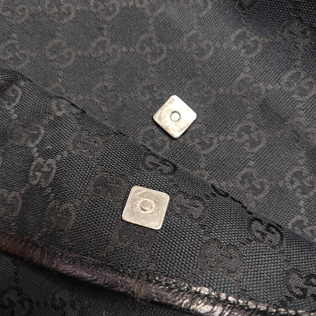 Monogram Fabric Shoulder Bag Blue