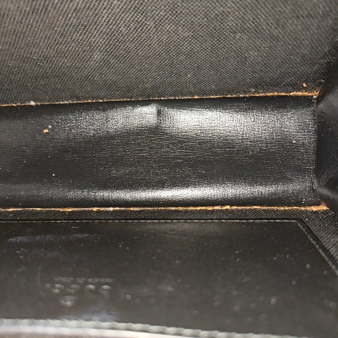 Monogram Coated Canvas Shoulder Bag Black