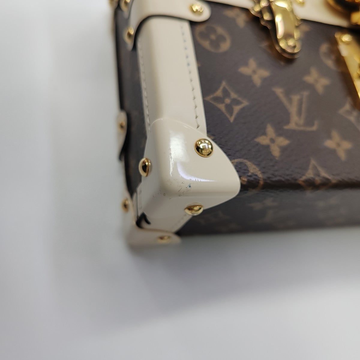 PETITE MALLE Monogram Coated Canvas Brown