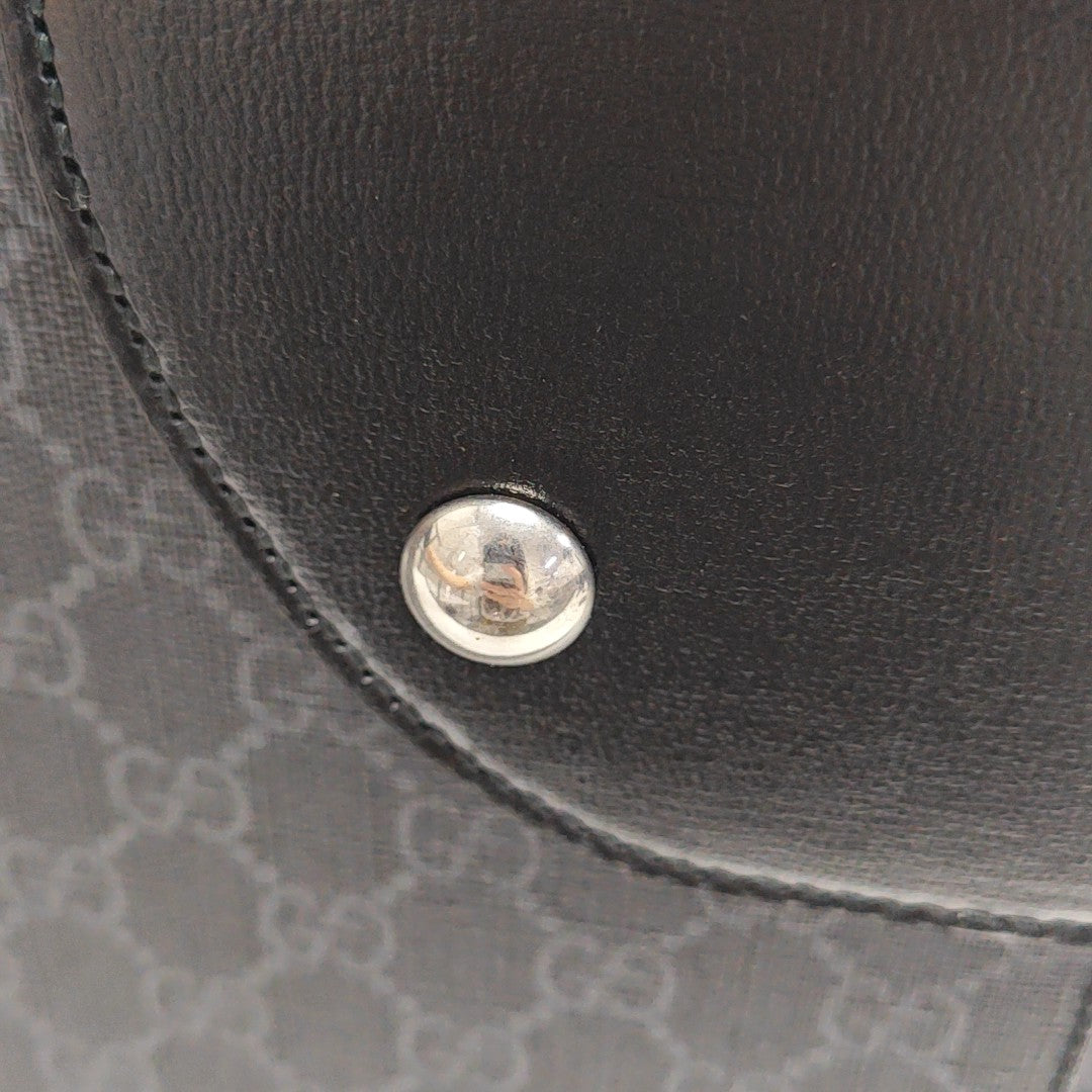 Monogram Coated Canvas Shoulder Bag Black