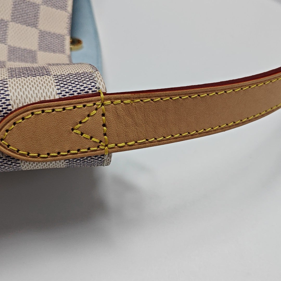 ALL IN PM Damier Azur Coated Canvas White
