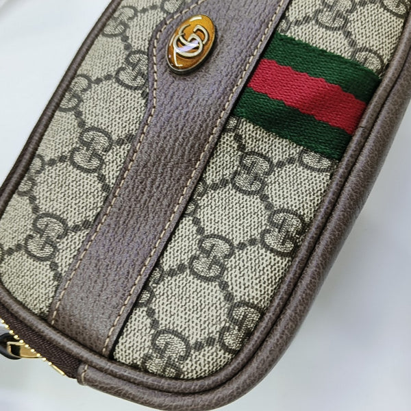 Ophidia Mini Monogram Coated Canvas Beige