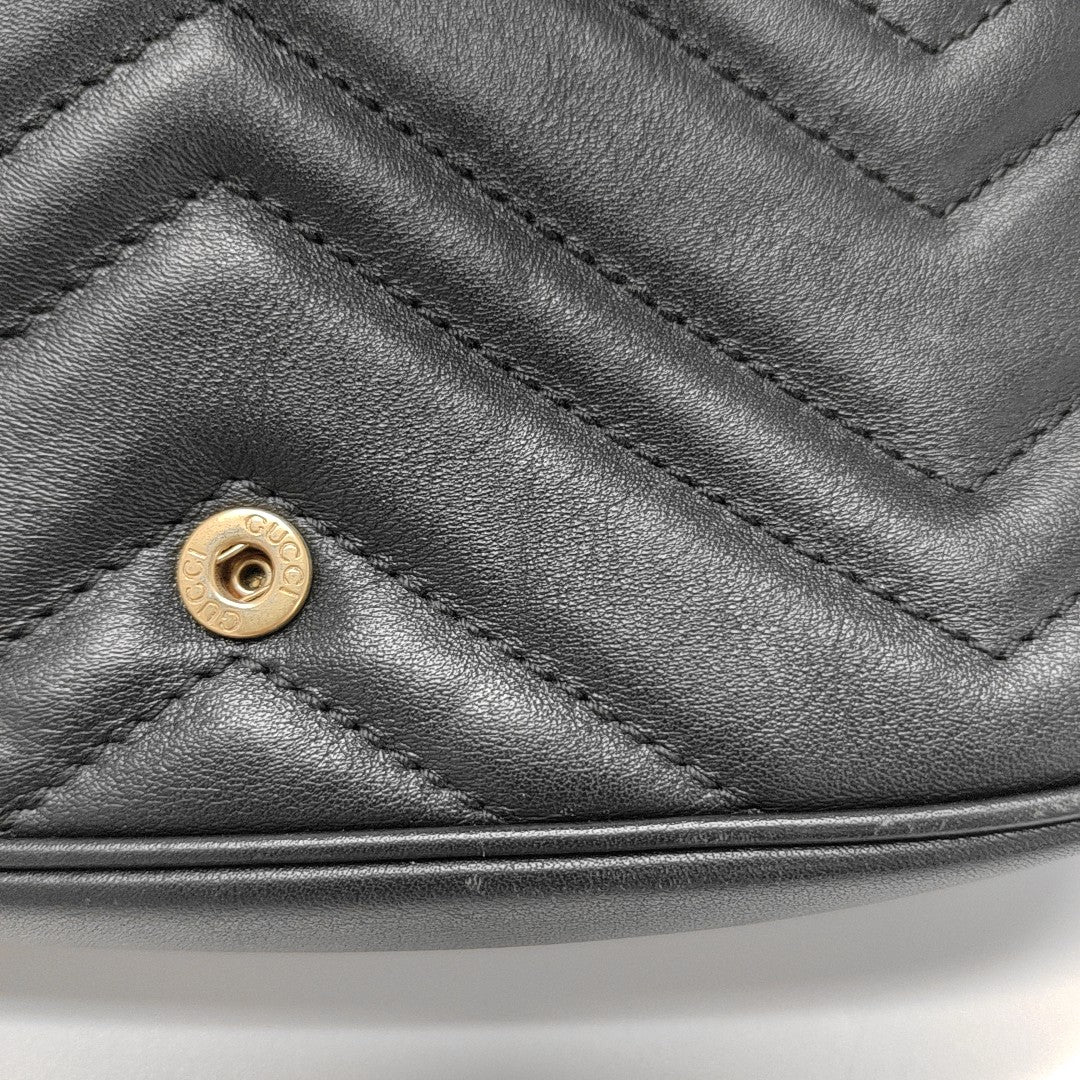 GG Marmont Mini Quilted Calfskin Black