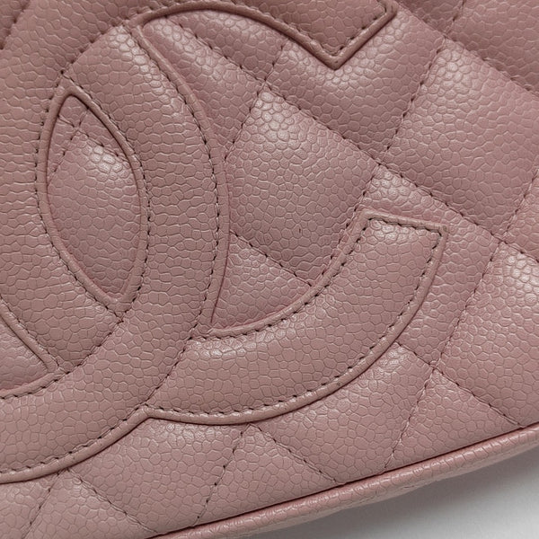 Quilted Grained Calfskin Top Handle Bag Pink