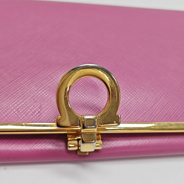 Gancio Calfskin Purple Wallet