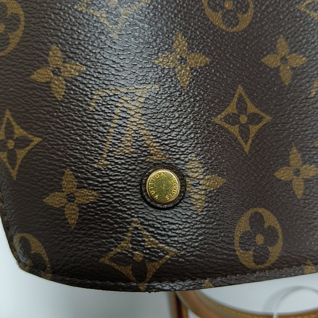 MONTAIGNE MM Monogram Coated Canvas Brown