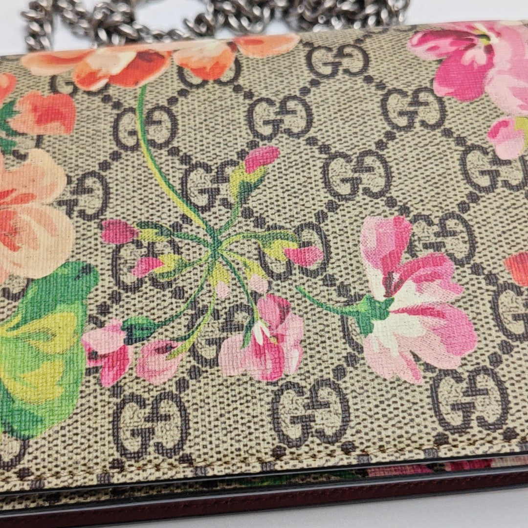 GG Blooms Monogram Coated Canvas Beige