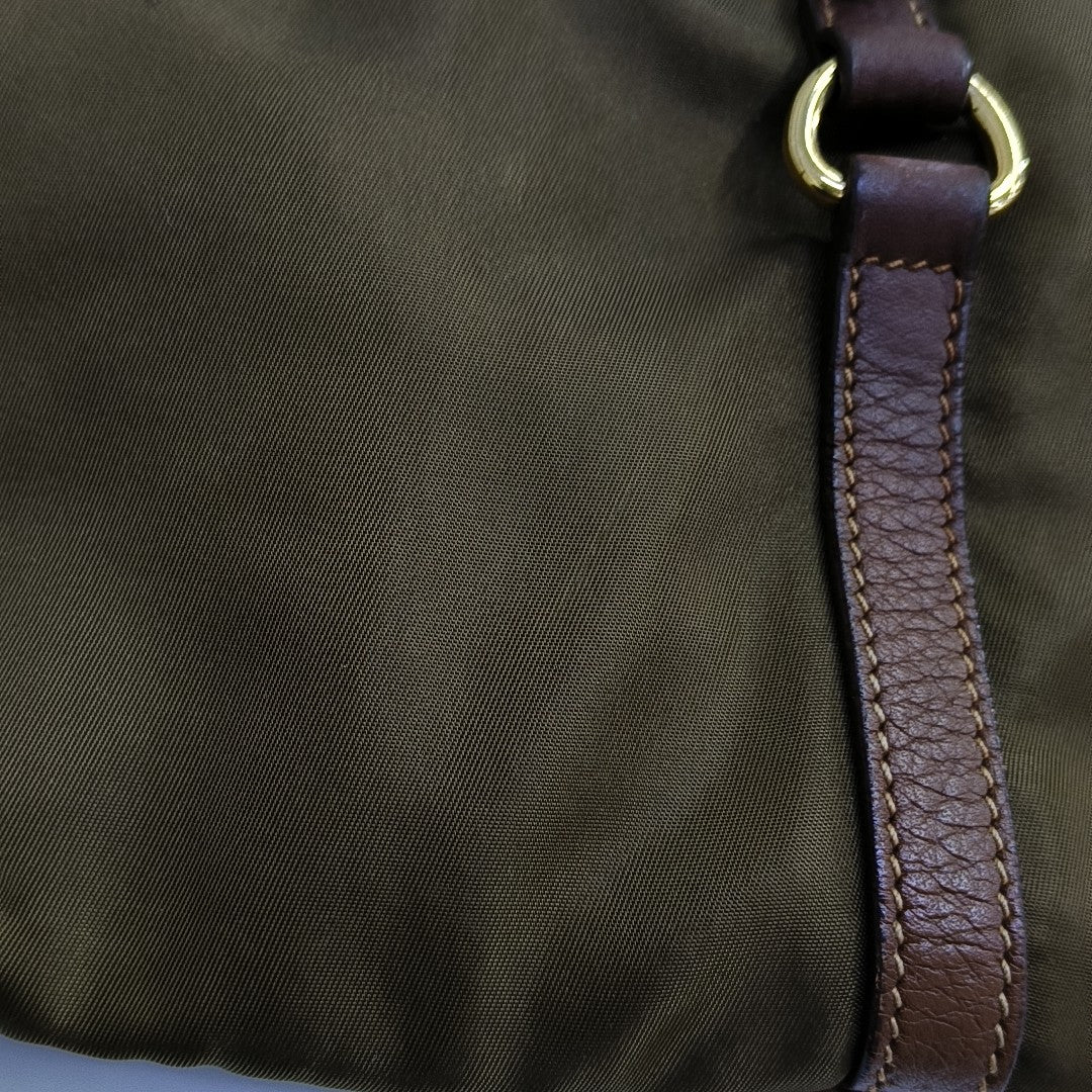 Nylon Shoulder Bag Green