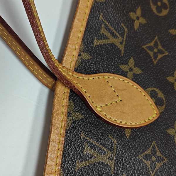 NEVERFULL MM Monogram Coated Canvas Brown
