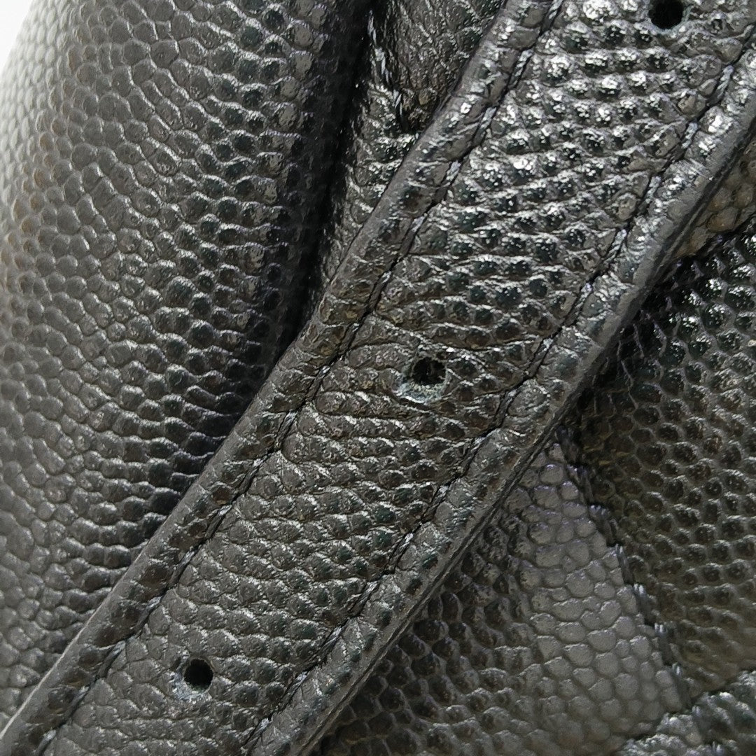 DUMA Small Quilted Grained Calfskin Black
