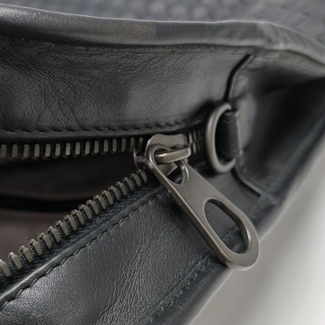Calfskin Top Handle Bag Black