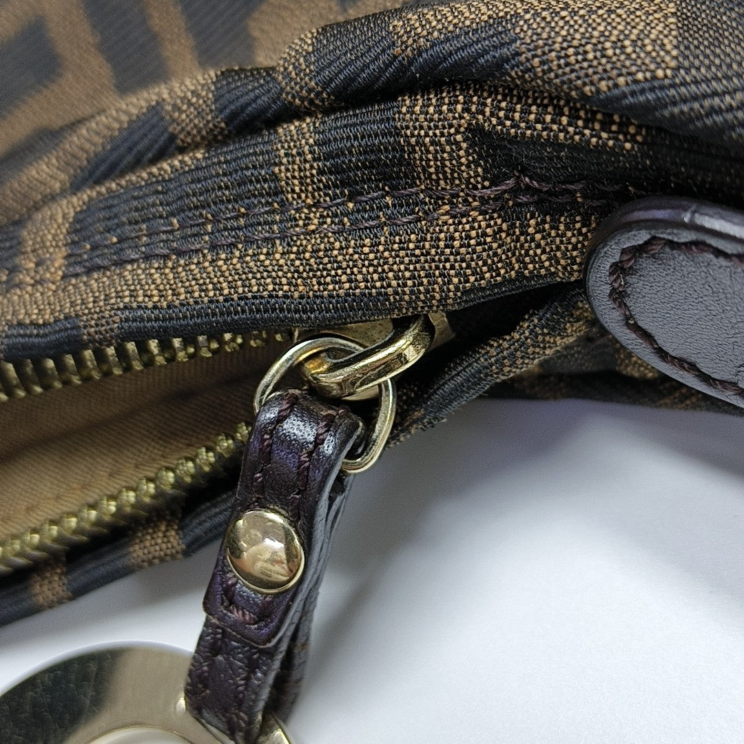 Canvas Top Handle Bag Brown