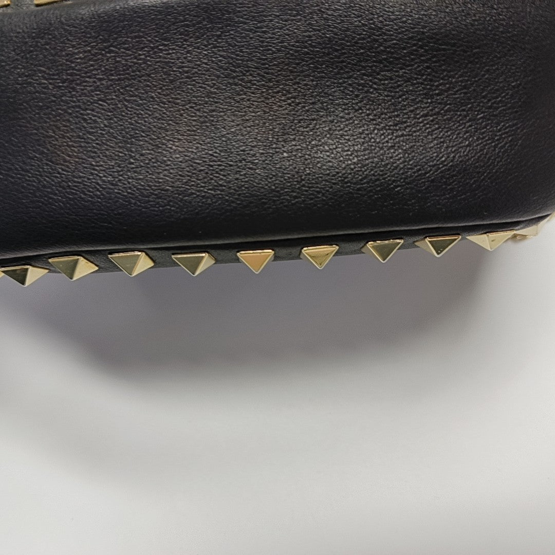 Rockstud Calfskin Black