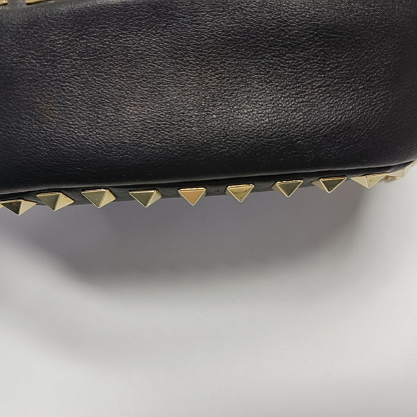 Rockstud Calfskin Black