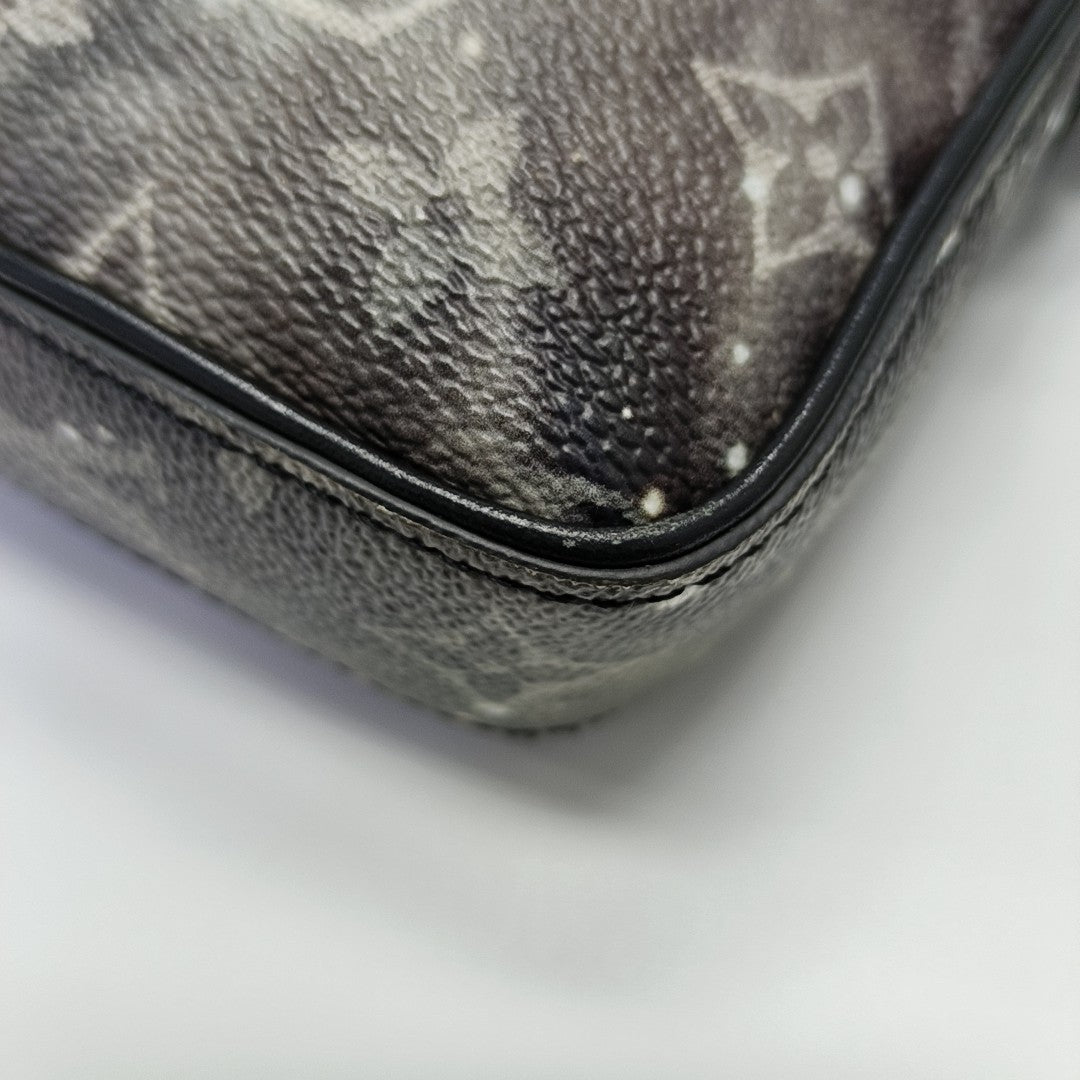 ALPHA Monogram Coated Canvas Gray