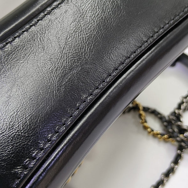 GABRIELLE Small Quilted Vintage Calf Black