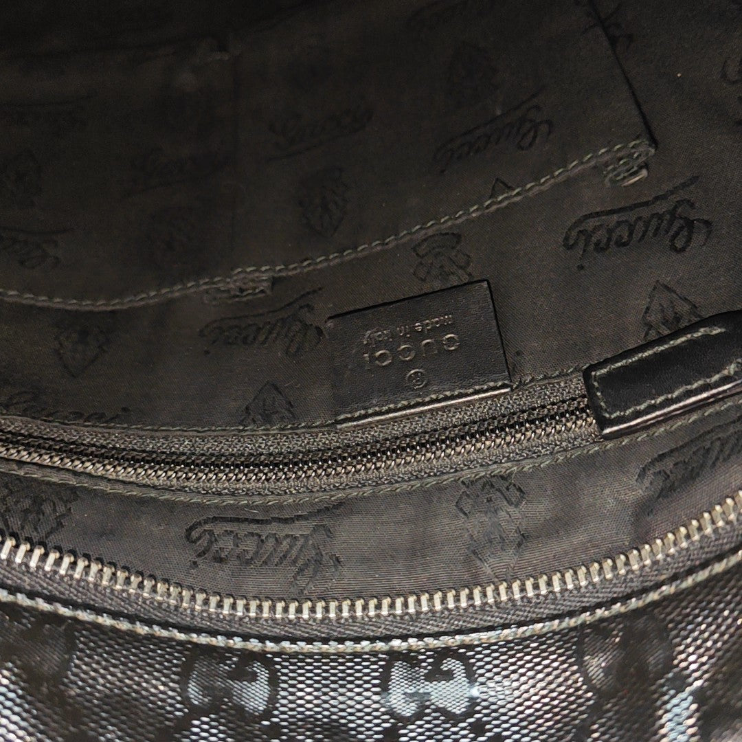 Monogram Coated Canvas Crossbody Bag Black