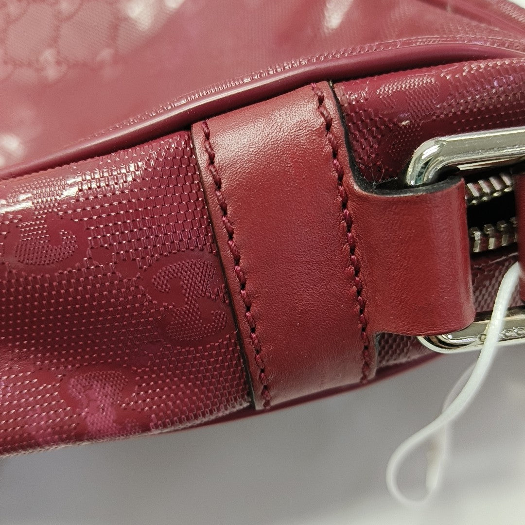 Monogram Coated Canvas Shoulder Bag Red