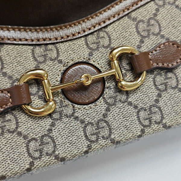 Horsebit 1955 Mini Monogram Coated Canvas Beige