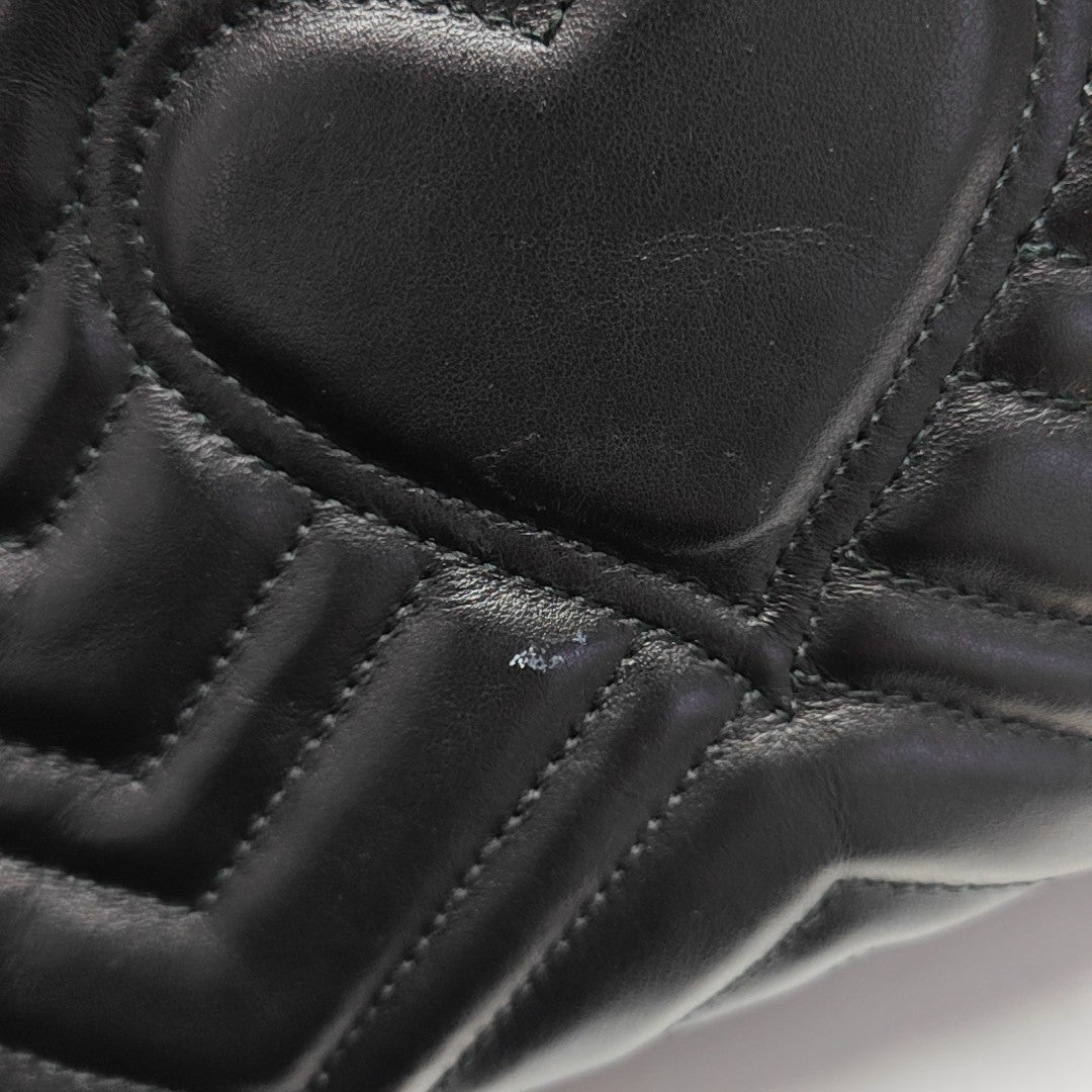 GG Marmont Medium Quilted Calfskin Black