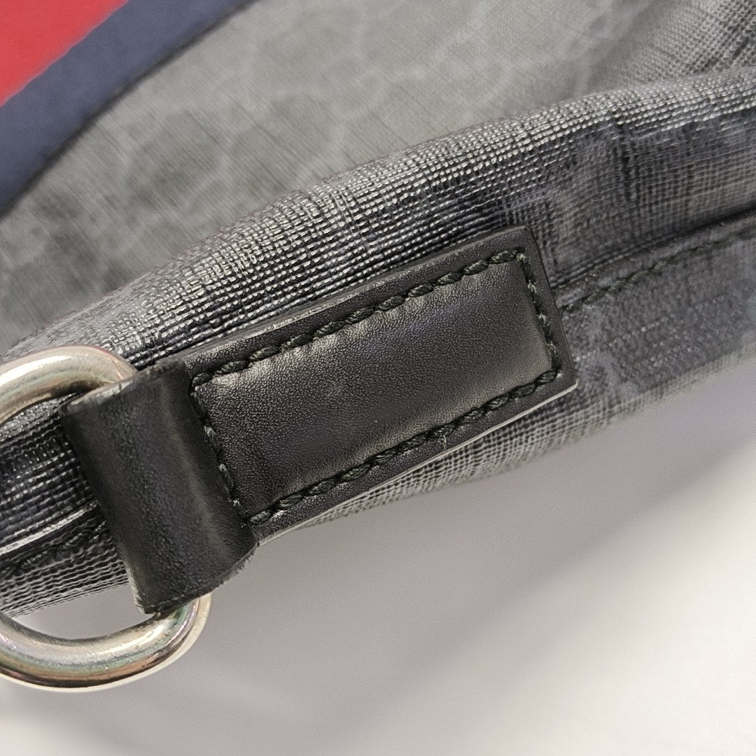GG Supreme Monogram Coated Canvas Gray