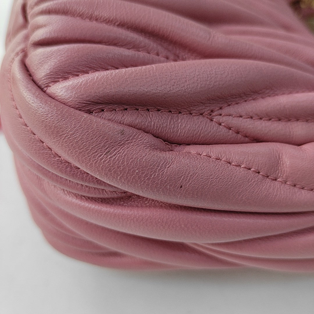 Wander Matelassé Small Quilted Lambskin Pink