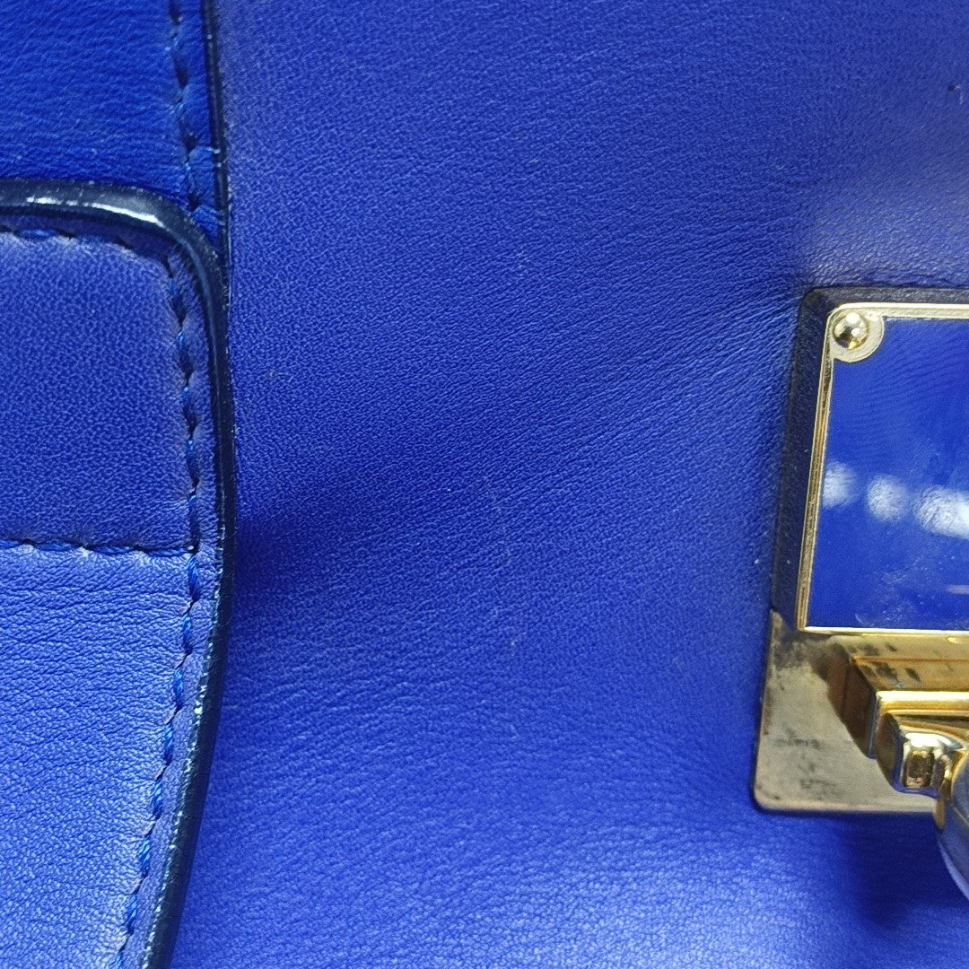 Calfskin Shoulder Bag Blue