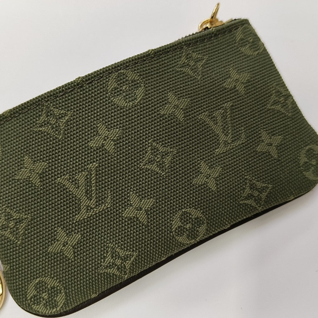 Monogram Canvas Key Pouch Green