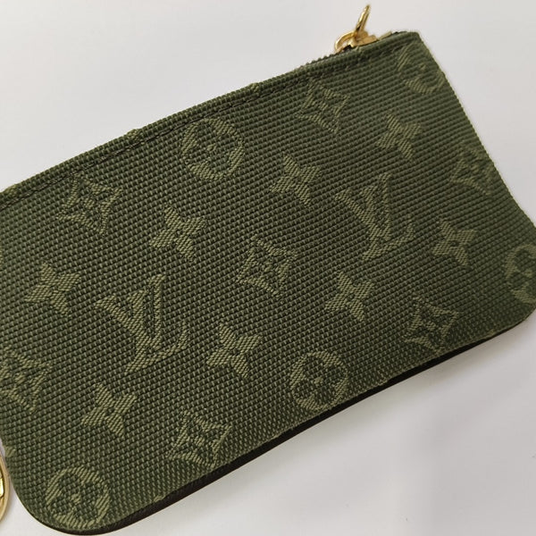 Monogram Canvas Key Pouch Green