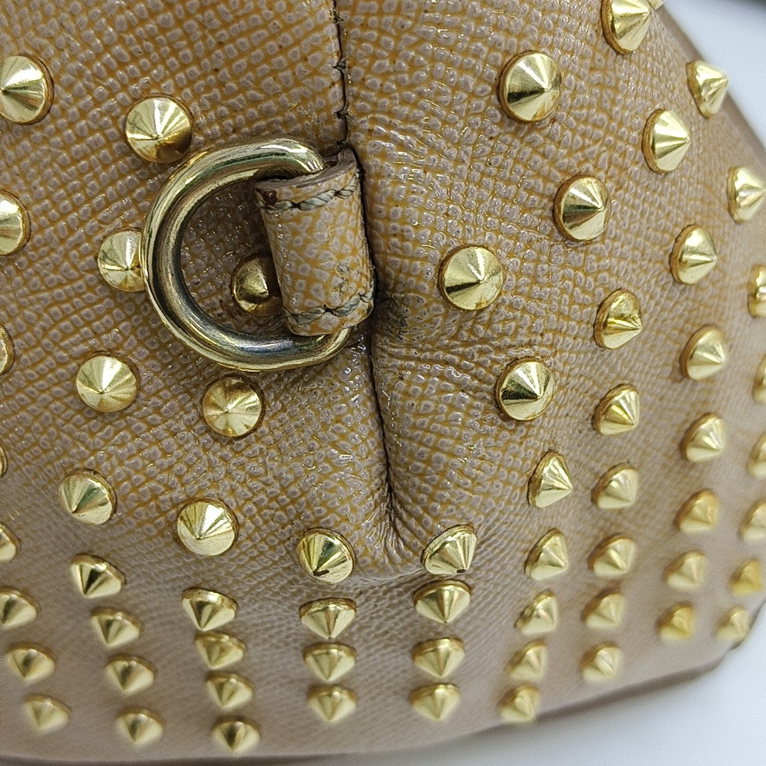 Calfskin Shoulder Bag Brown