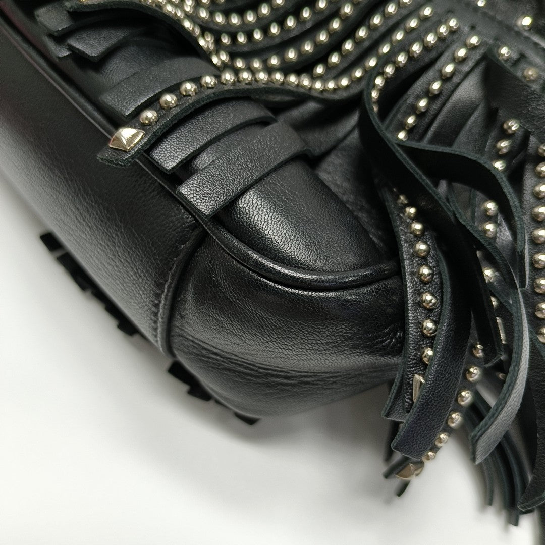 Calfskin Shoulder Bag Black
