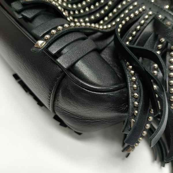 Calfskin Shoulder Bag Black