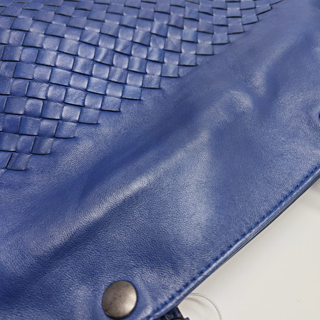 Lambskin Top Handle Bag Blue