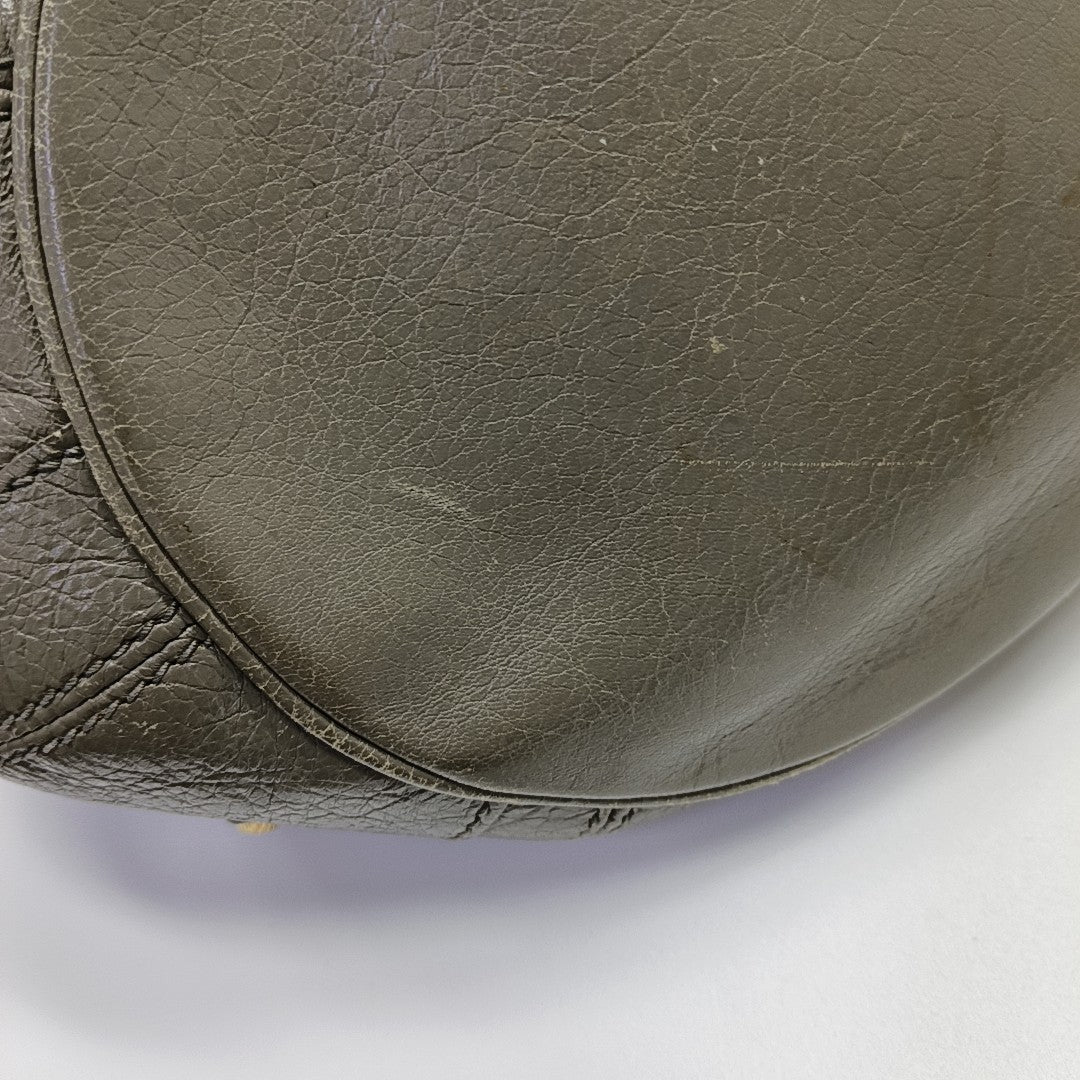 Pompon Bag Lambskin Gray