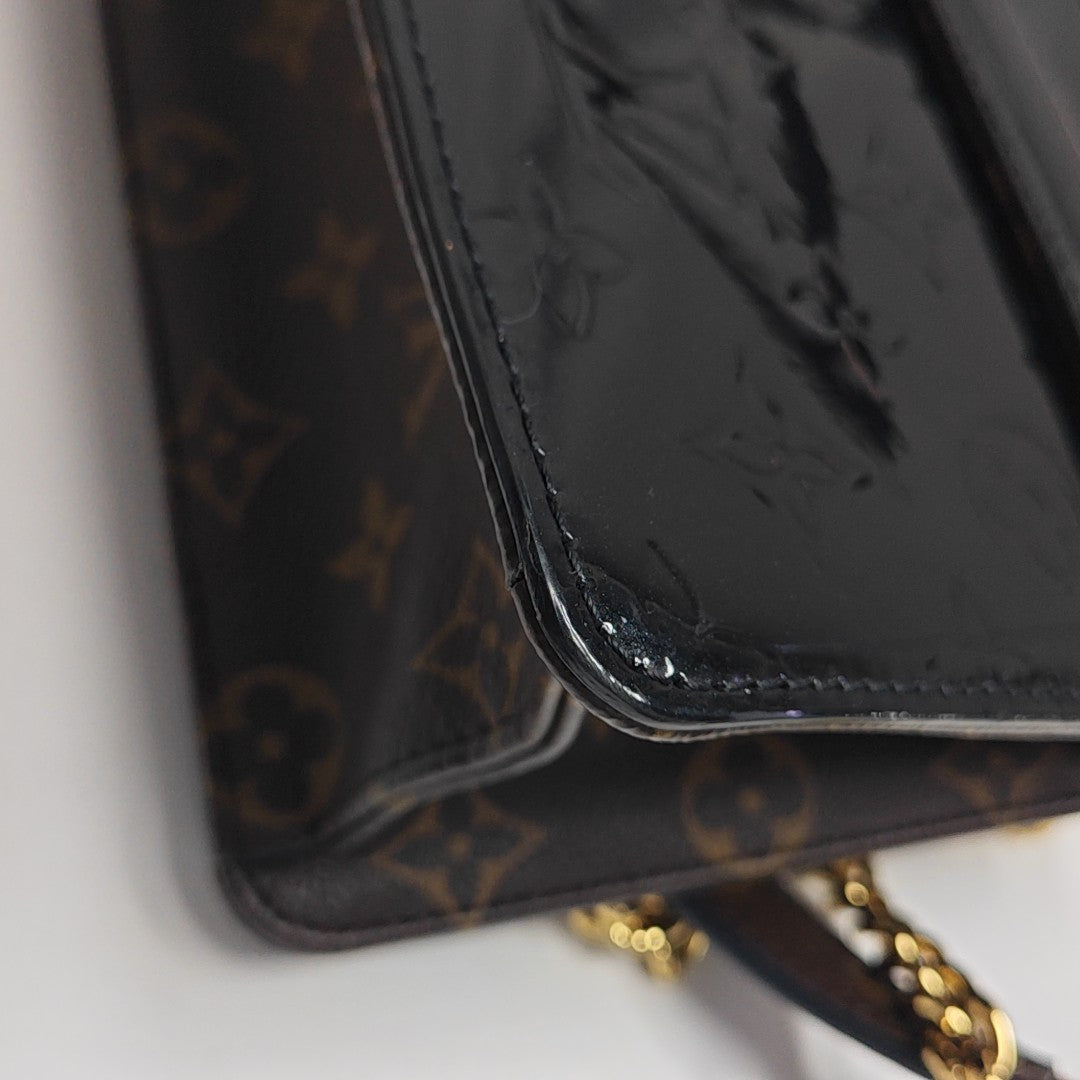 WYNWOOD Monogram Patent Leather Black