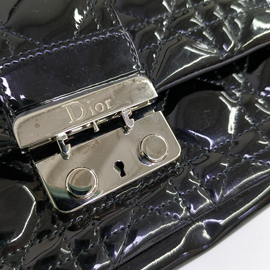 Miss Dior Cannage Patent Leather Black