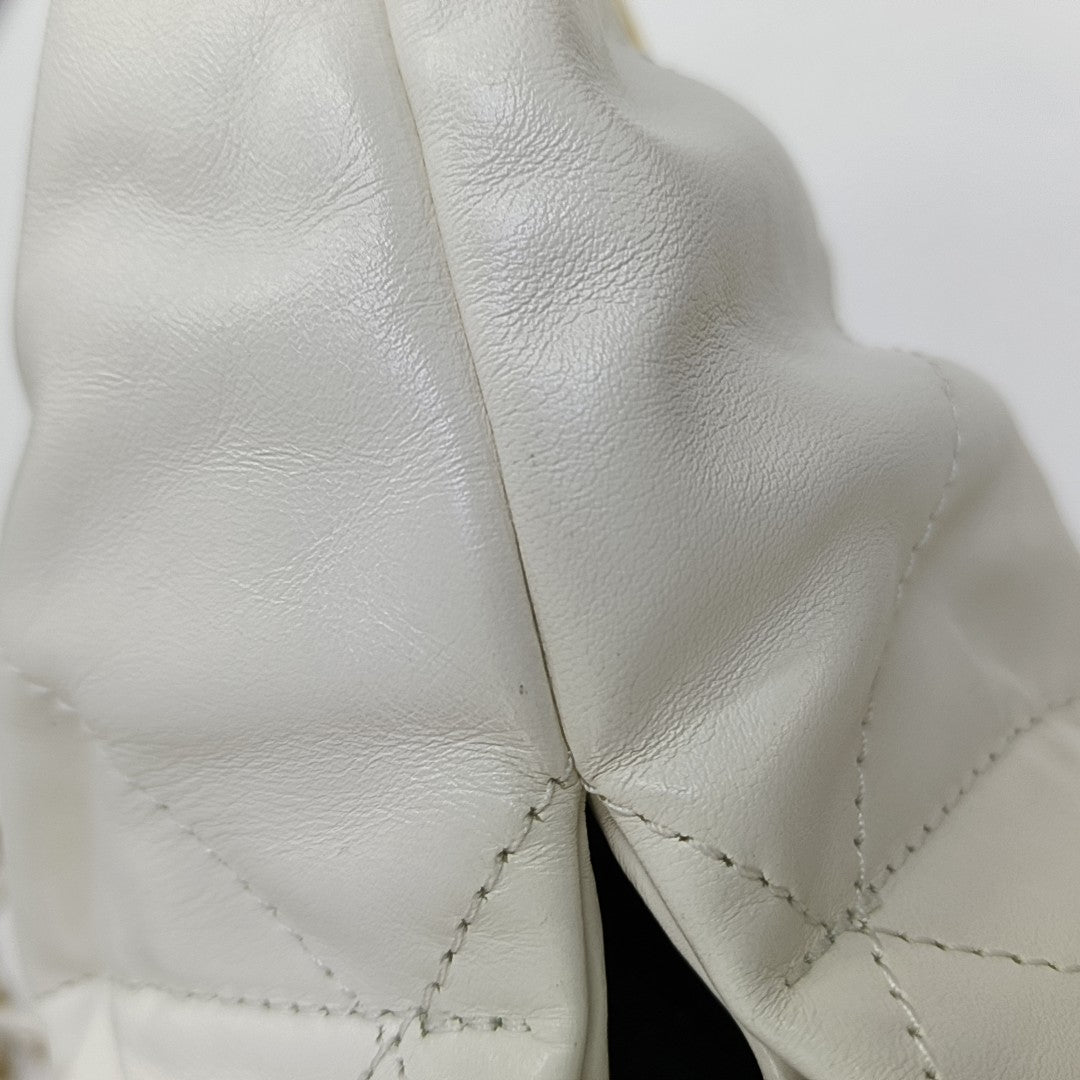 CHANEL 22 Mini Quilted Calfskin White