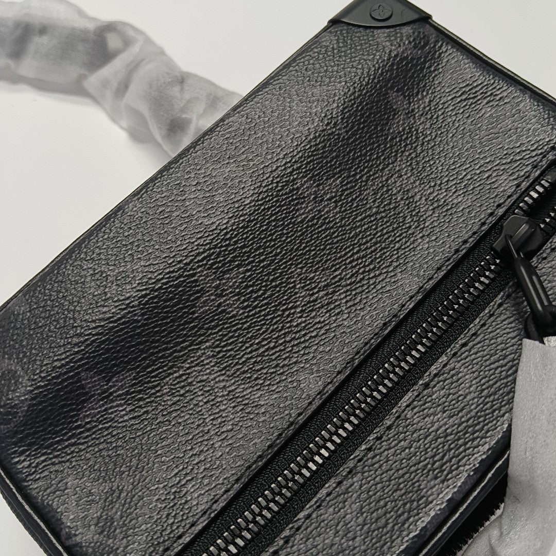 SOFT TRUNK Mini Monogram Coated Canvas Black