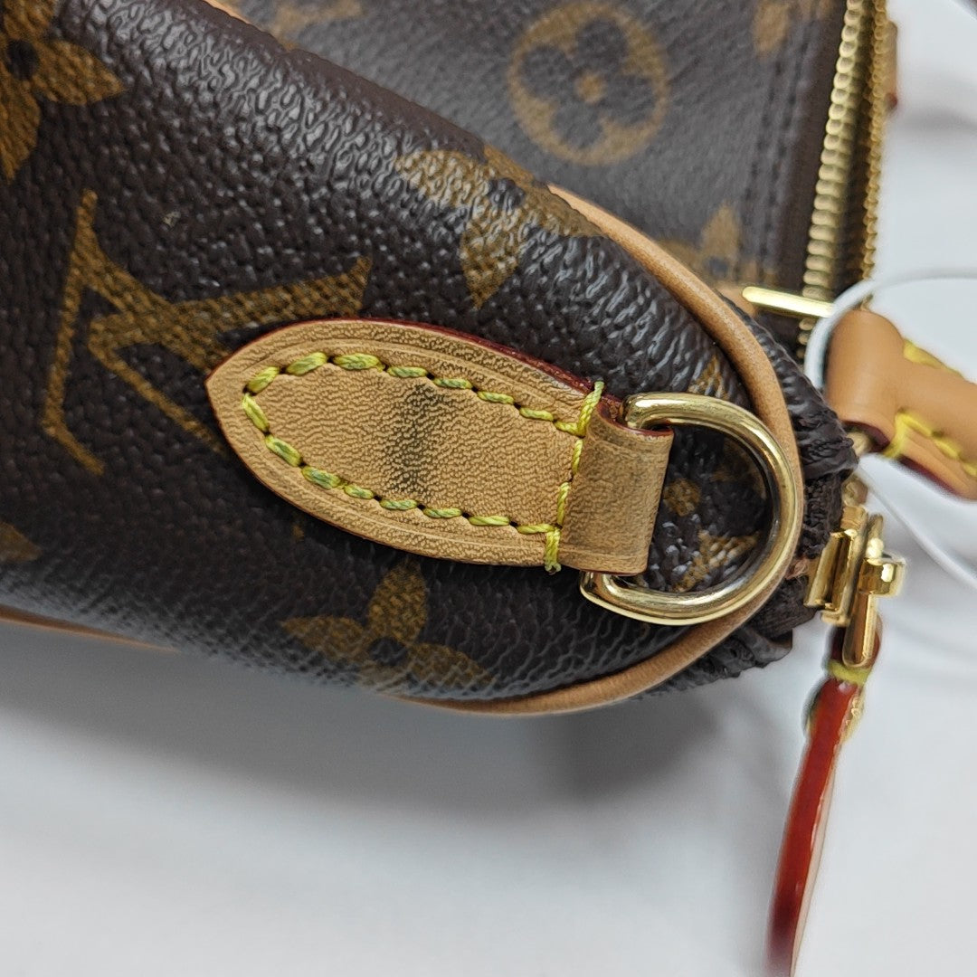 SPEEDY Nano Monogram Coated Canvas Brown