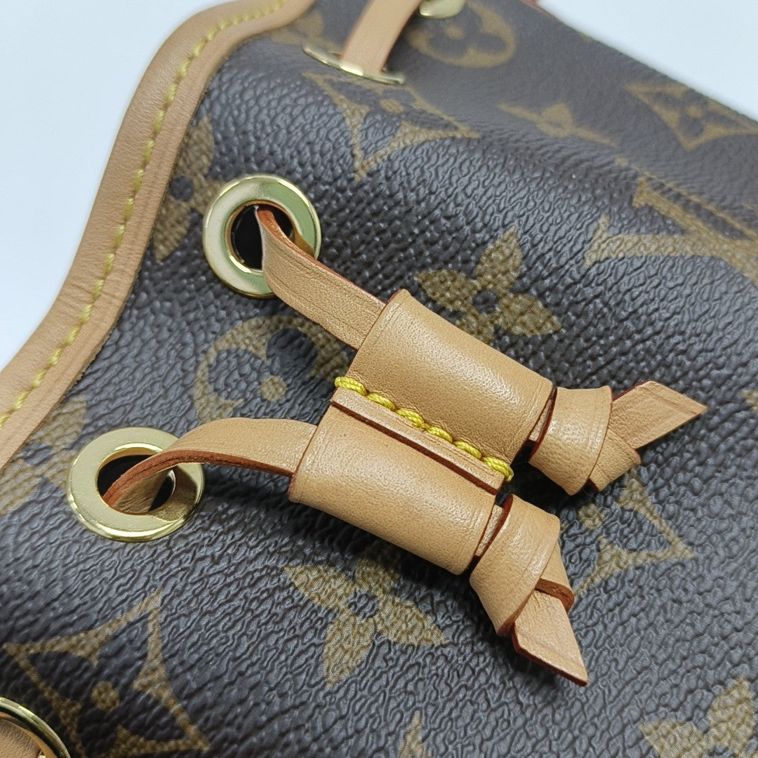NOÉ Nano Monogram Coated Canvas Brown