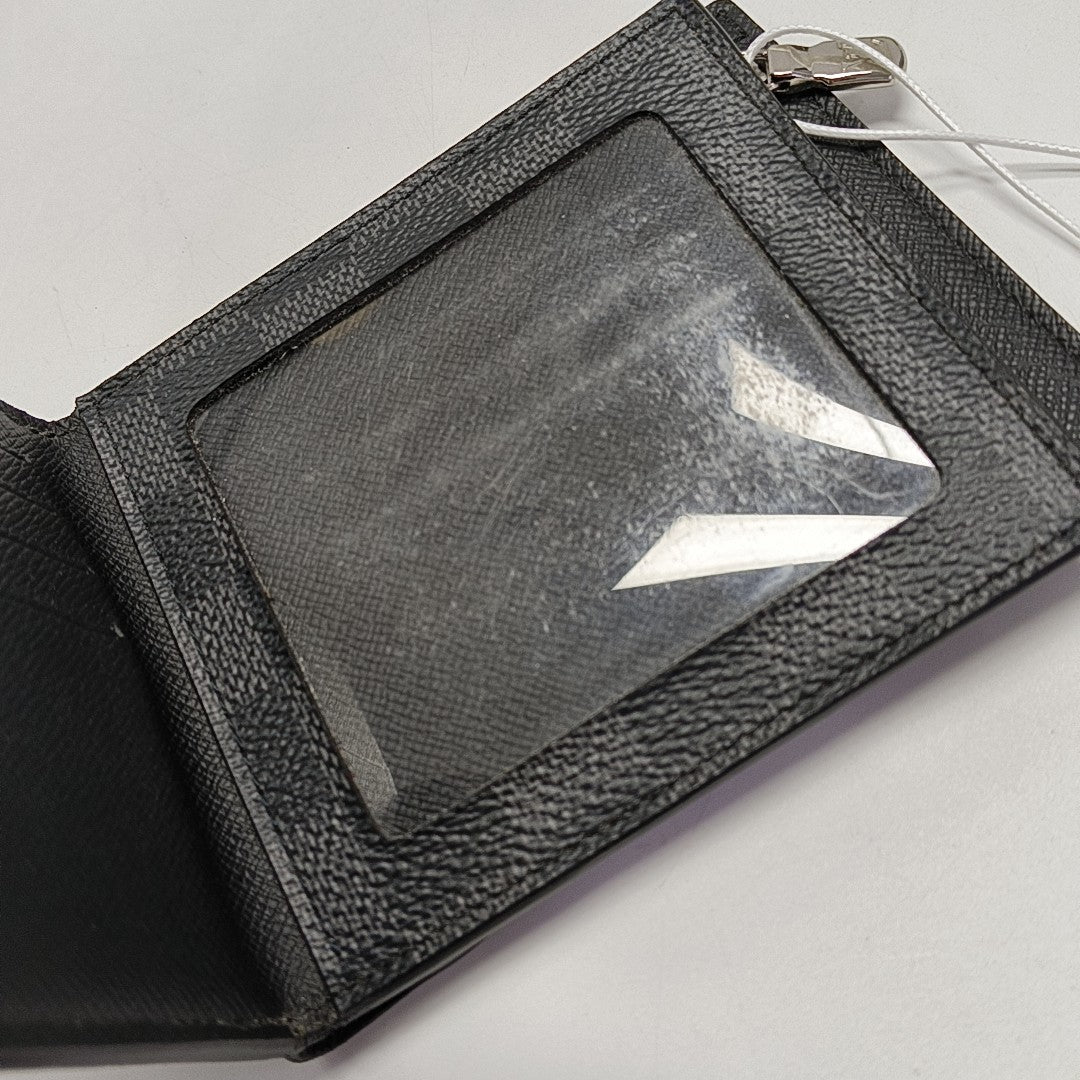 Coated Canvas Clutch Gray