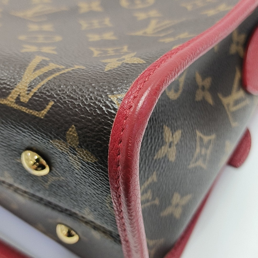 POPINCOURT PM Monogram Coated Canvas Brown