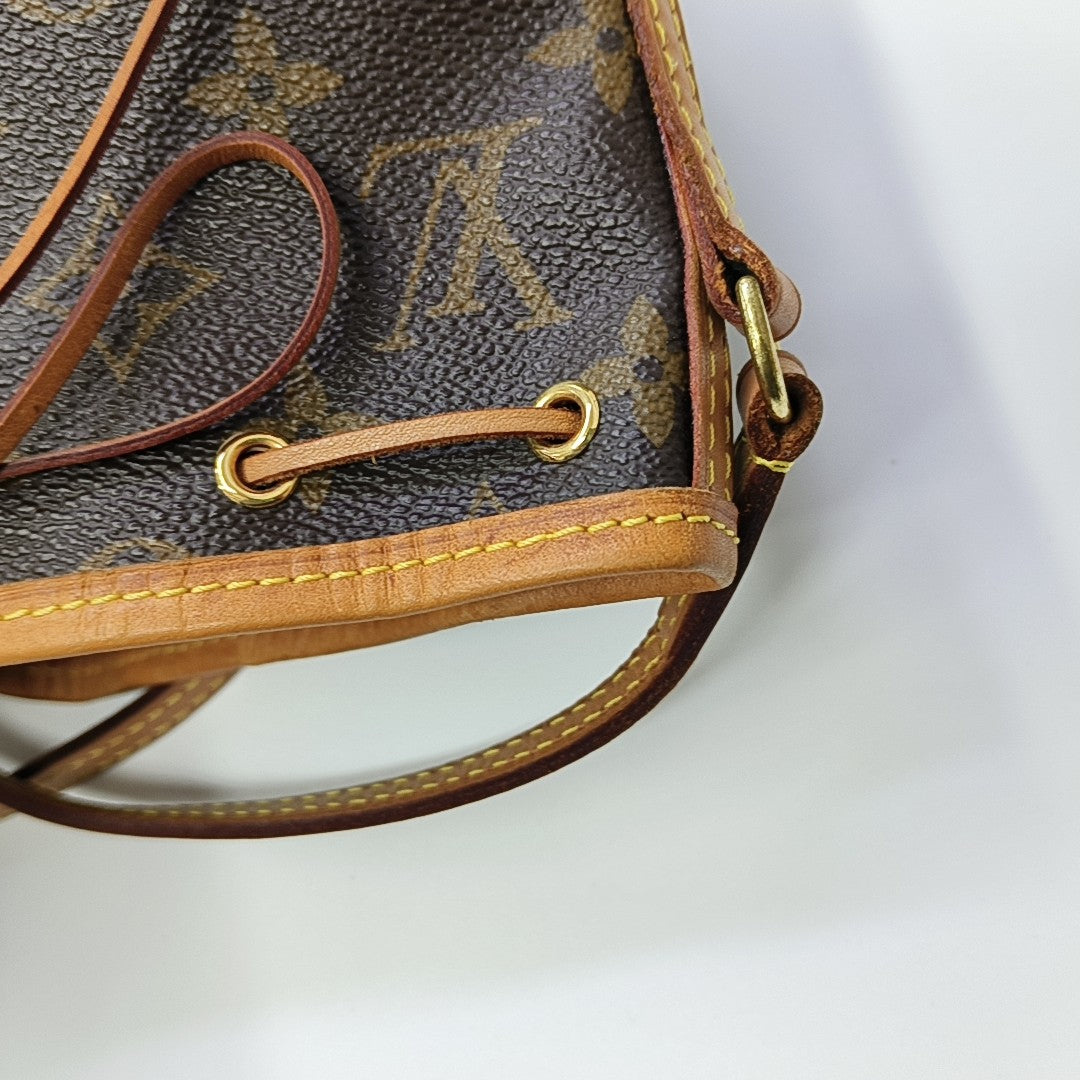 NÉONOÉ Nano Monogram Coated Canvas Brown