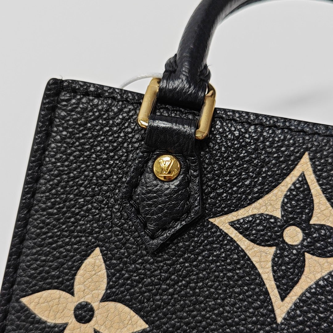 SAC PLAT Mini Monogram Calfskin Black