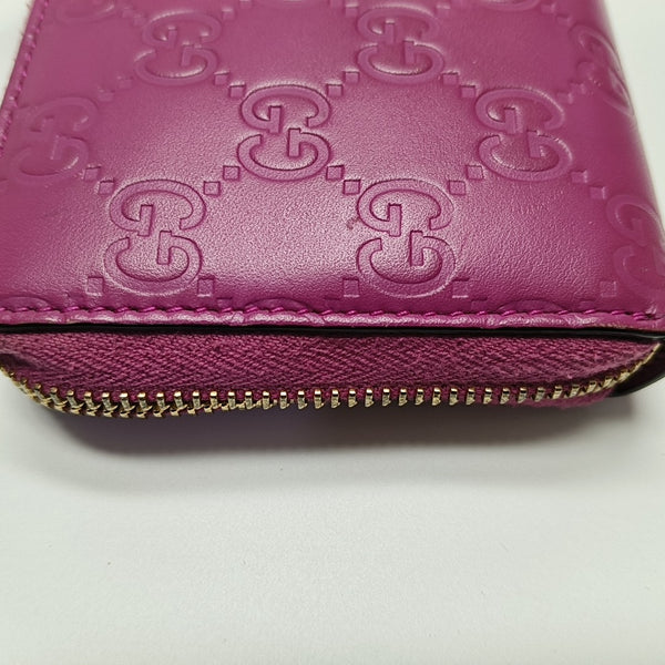 Signature Monogram Calfskin Red Wallet