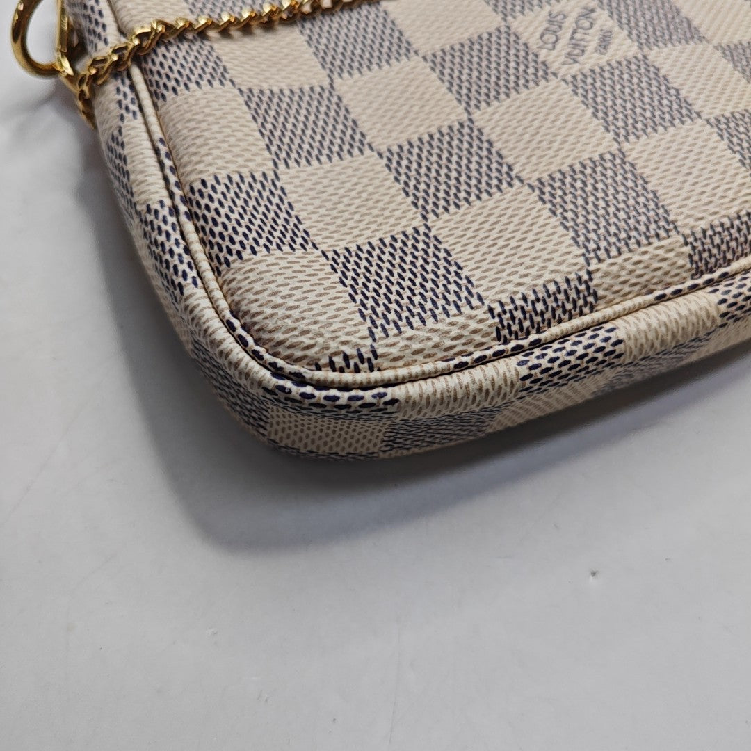 ACCESSOIRES Mini Damier Azur Coated Canvas White