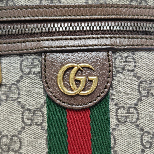 Ophidia Small Monogram Lona Revestida Beige